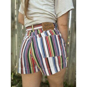 Vintage 90's Limited Jeans Women's Striped Denim Jean Shorts Size 8